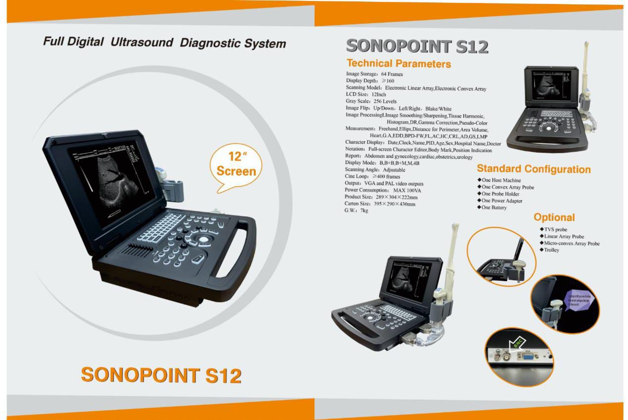 SonoPoint S12 notebook-style portable ultrasound